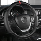 Universal D Shape Car Steering Wheel Cover Breathable Anti Slip Car Decoration Suitable 37-38cm Steering Wheel Cover Accessories