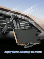 Universal Car Air Vent Phone Holder – Y-Shape Unobstructed Design with Adjustable Clamp, Compatible with All Smartphones CM World