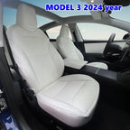 For Tesla Model 3 Y 2017 - 2025 Car Seats Cover Nappa Leather Full Surround Style Factory Wholesale Price Interior Accessories CM World
