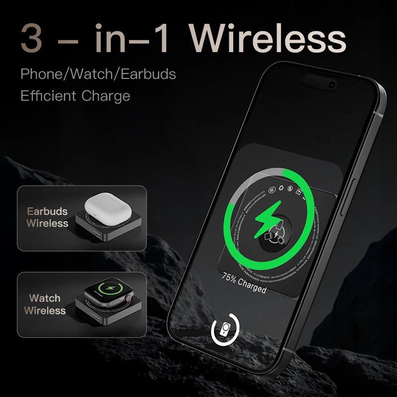 Original Portable MINI Magnetic Wireless Powerbank 10000mAh Power Banks for Magsafe External Auxiliary Battery for iPhone 17 16