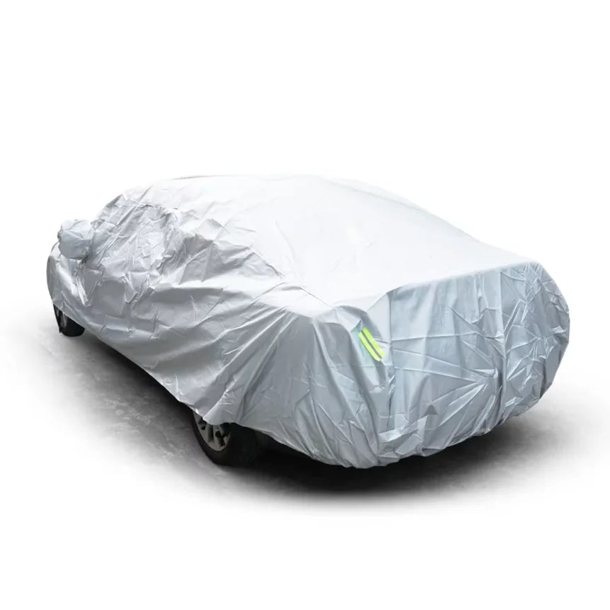 Car Cover Outdoor Protection Full Exterior Snow Cover Sunshade Dustproof Protection Cover Universal for Hatchback Sedan SUV Car Mobile World
