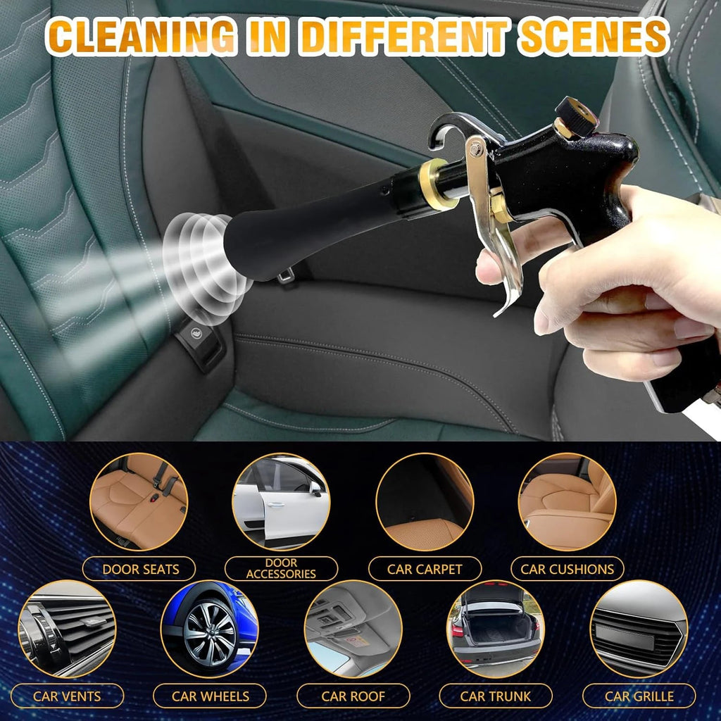 Portable High Quality Japanese Stainless Bearring Tube Dry Wash Tornado Blowing Gun Tornador Gun with Air Regulation CM World