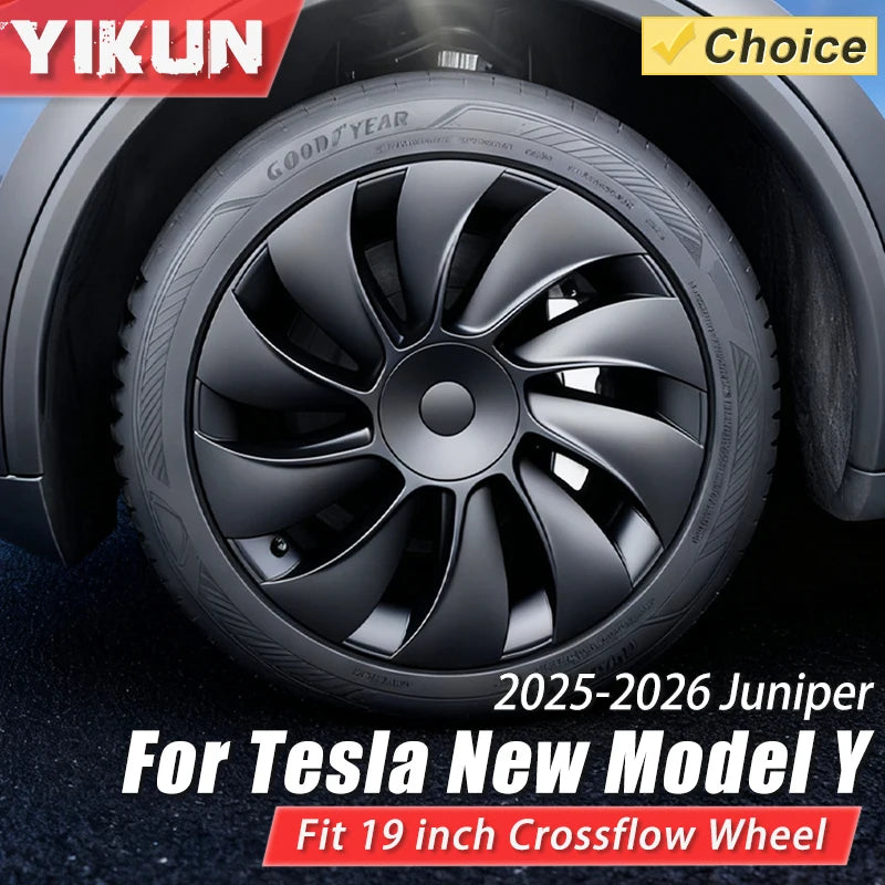 19 Inch 4PCS HubCap for Tesla Model Y Juniper 2025 Performance Replacement Wheel Cap Automobile Full Rim Cover Accessories 2026 CM World