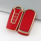 3 Buttons TPU Car Key Case Cover for Vw Volkswagen Touareg 2019 2020 2021 2022 2023 Auto Shell Fob Ring Keychain Protector
