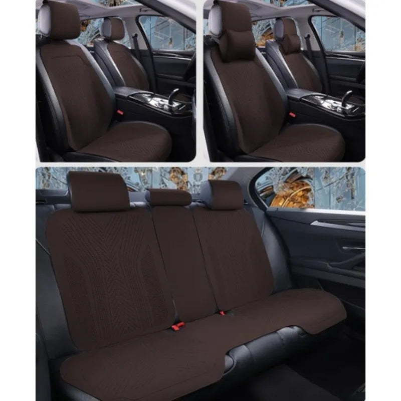 All Seasons Universal Car Seat Protector Mat Suede Car Seat Covers Full Set Auto Accessories Interior Car Seat Protector Cushion CM World