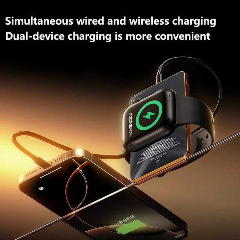 Lenovo 10000mAh UltraSlim Power Bank Magnetic Wireless Fast Charging CCC Portable Battery For MagSafe Apple Watch iPhone Samsung Car Mobile World