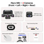 XUOIB 4CH GPS Dash Cam I9pro-wb Front 4K/2K+3*1080P for Car 360 DVR Camera 24H Parking Mode WiFi Video Recorder IR Night Vision Car Mobile World