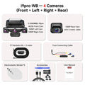 XUOIB 4CH GPS Dash Cam I9pro-wb 4‘’ Touch Screen Front 4K/2K+3*1080P for Car 360 DVR Camera 24H Parking Mode WiFi Night Vision