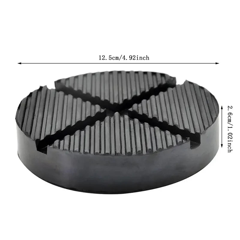 1pc Car Jack Rubber Pad Universal Round  Anti-skid Buffer Jack Support Rubber Slotted Frame Block Jack Guard Adapter Bracket CM World