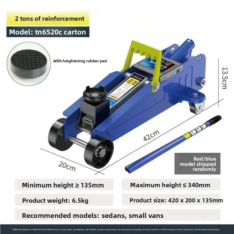 New Horizontal Hydraulic Jack SUV Tire Changing Tool Car Car Oil Pressure 1.5 Tons 2 Tons Car Tools