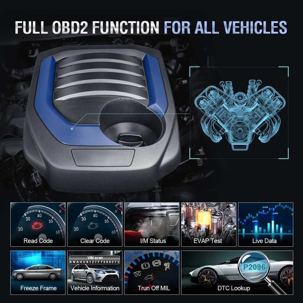 ANCEL OBD2 Scanner VOD700 ABS Bleeding Injector Oil ETC BMS EPB TPMS D.PF Reset for Volvo Car Code Reader Diagnostic Scan Tool Car Mobile World