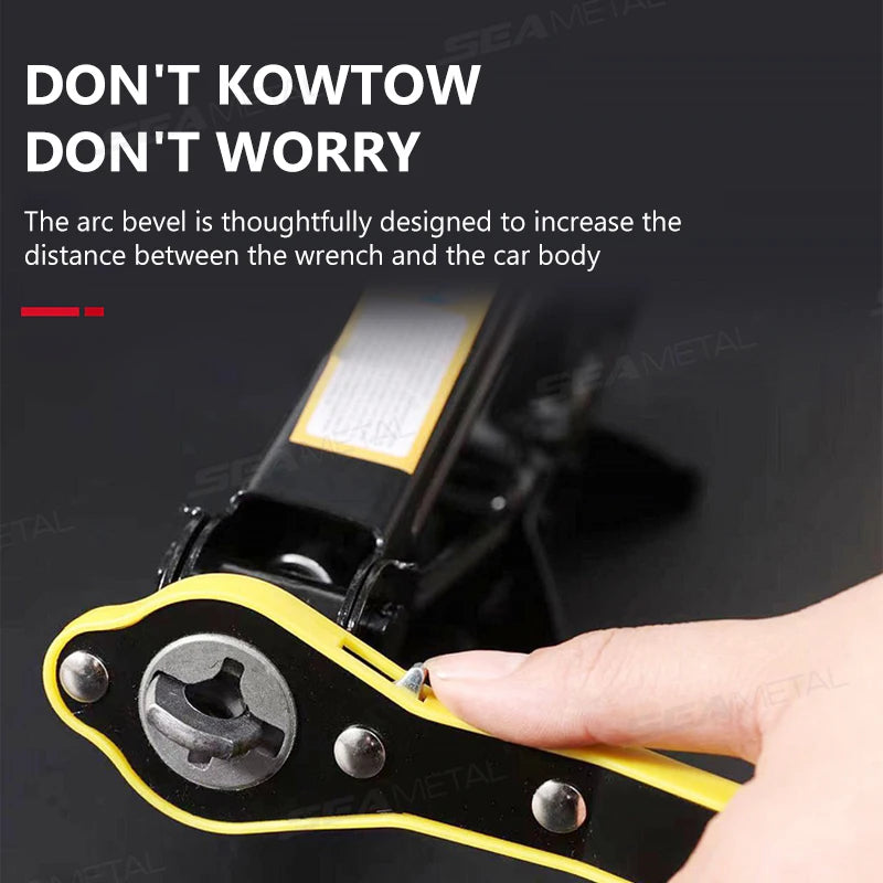 SEAMETAL Car Universal Crank Handle Car Jack Handle Lever Labor-saving Wrench Tool with CAR Tools for Car Mounted Accessories CM World