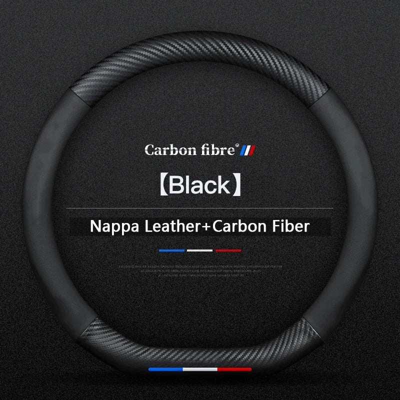 Car Carbon Fiber Steering Wheel Cover For Renault Scenic Clio Laguna 2 3 4 5 KangooFluence Megane Trafic Talisman Twingo Kaptur CM World