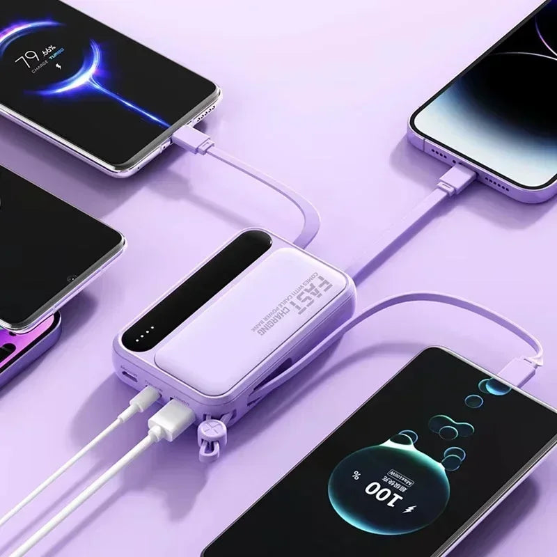 500000mAh Power Bank BuiIt in 4 Lines Super Fast Charging Large Capacity Portable External Battery for All Phones 2026