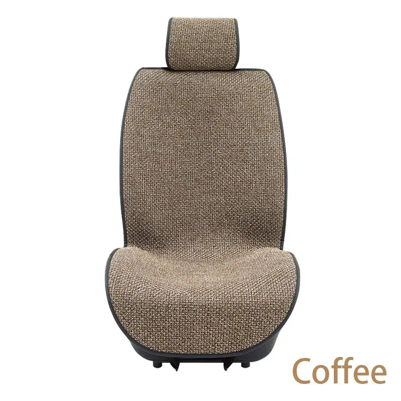 SEAMETAL Linen Car Seat Cover Four Season Universal  Seat Covers Anti Slip Pad Protector Mat Summer Breathable Auto Seats Covers
