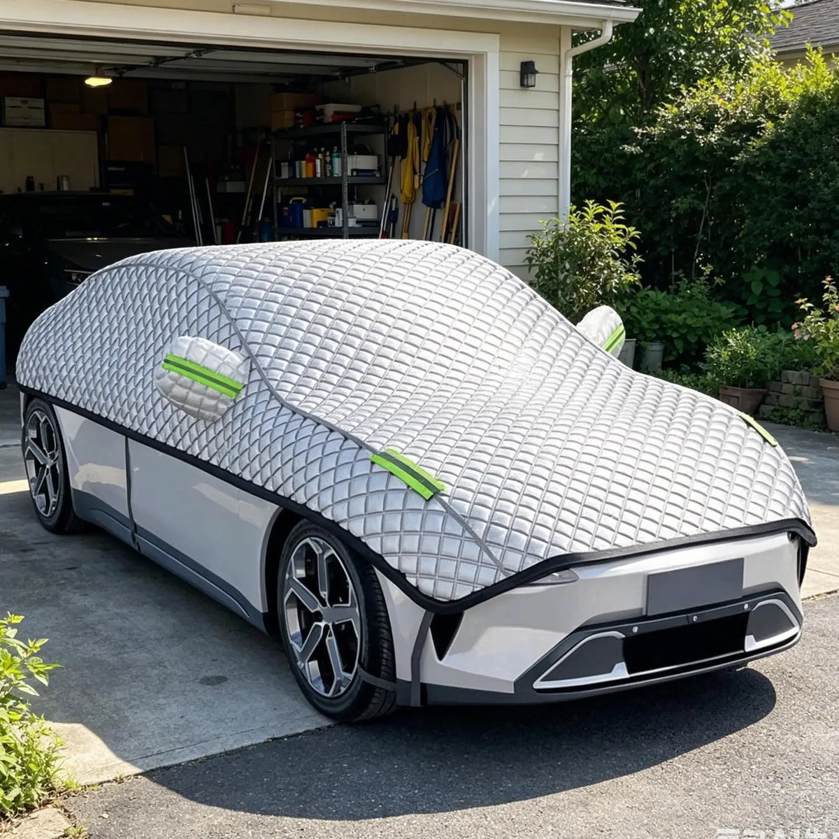 Car Cover Against HailsOutdoor Full Cover Rain Sun UV Protection Universal Cotton Suitable For Various Adverse Weather Condition