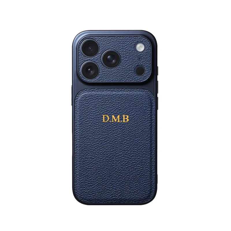Personalise Gold Silver Initials Letter Leather Case For iPhone 15 14 13 17 Pro Max 14 16 Plus 17 Air Luxury Lens Protection Cas Car Mobile World