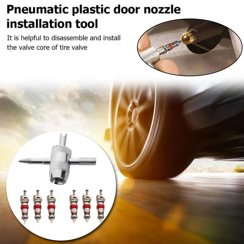 Tire Valve Core And Remover Set Car Puller Wheel Bike Bicycle Motorcycl Car Repair Accessories Hand Tire Cleaning Tool