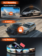 Dash Cam for Cars 4K UHD Recording Front Rear Car Camera HDR Night Vision Recorder Built in Wi-Fi 24H Parking Mode APP Monitor Car Mobile World
