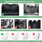 Car Seat Covers Full Set 5-Seats Waterproof Faux Leather Car Seat Cushion Protector Universal Fit for Most Cars SUVs Sedan