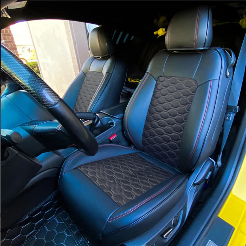 Custom Fit for 2015-2024 Mustang Coupe Car Seat Covers Full Set Durable Quality Material for Ford Mustang Coupe Gt CM World