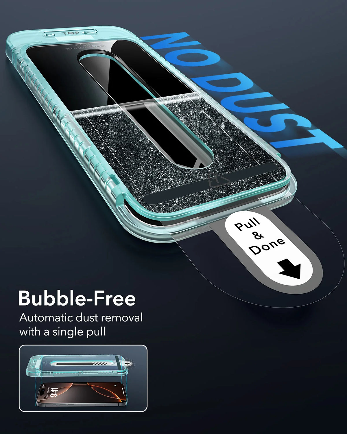 ESR 3 Pack for iPhone 14/13/13 Pro Screen Protector Anti-Peek HD Tempered Glass Screen Film For iphone 16e(SE4)