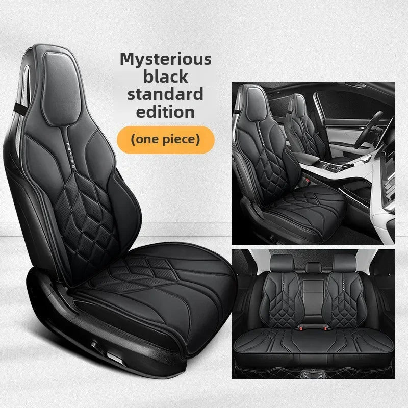 Nappa Leather Car Seat Covers Full Set 5 Seater Universal Car Seat Cushion Auto Accessories Interior Car Seat Protective Covers CM World
