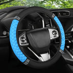 1PC Car steering wheel cover PU leather handle cover, no inner ring, fashionable diamond inlaid handle cover CM World