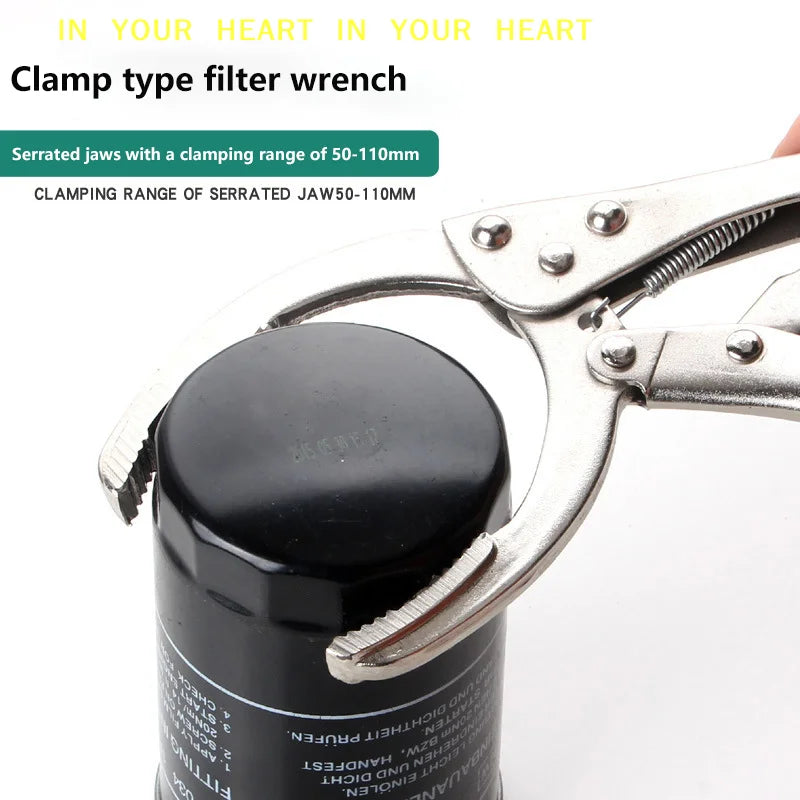 【X】1PC Car Disassembly Tool Clamp Filter Wrench Oil Grid Wrench Oil Change Adjustable Multi-Function Engine Oil Filter Wrench Car Mobile World