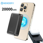 NEWDERY 20000mAh Magnetic Power Bank PD 20W Wireless Fast Charging for iPhone 15/14/13/12/Pro Max/Pro/Plus/Mini/ AirPods 3/2/Pro Car Mobile World