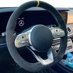 Anti-Slip  Black Suede Braid Car Steering Wheel Cover For Mercedes-Benz S-Class W222 GLC A-Class W177 C-Class W205 E-Class W213 CM World