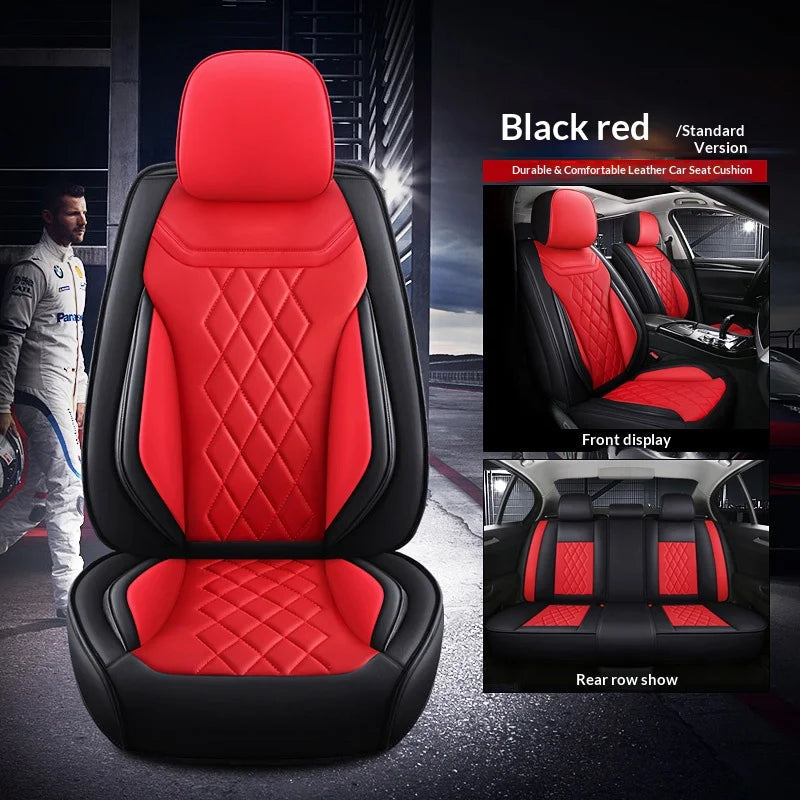 Universal Five-Seater Car Seat Covers Premium Leather Four Seasons Suitable for Most Cars SUVs Off-Road Vehicles CM World