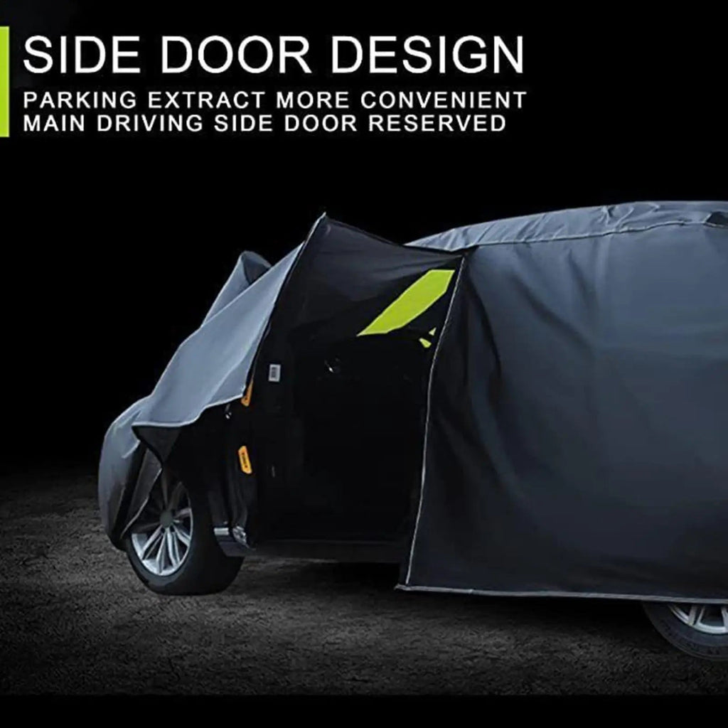 All Weather Waterproof Car Cover Heavy Duty Full Coverage Protection from Rain Sun Snow & Dust for Outdoor Parking & Long Term CM World