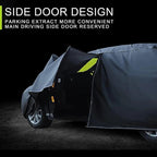 All Weather Waterproof Car Cover Heavy Duty Full Coverage Protection from Rain Sun Snow & Dust for Outdoor Parking & Long Term CM World