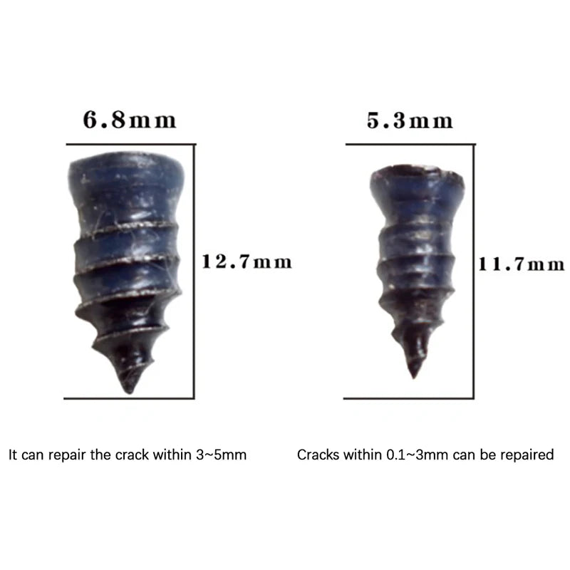 10pcs Universal Vacuum Tyre Repair Nail for Car Trucks Motorcycle Scooter Bike Tire Puncture Repair Tubeless Rubber Nails