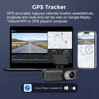 UHD 4K WiFi Dash Cam Dual Lens Driving Recorder Car DVR Optional 1080P Rear Lens Camera GPS 24H Parking Monitoring Black Box Car Mobile World