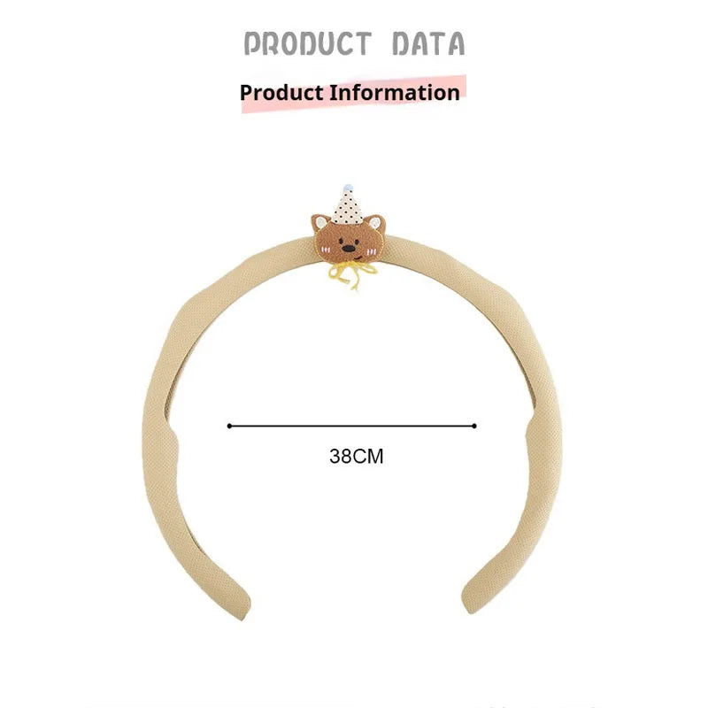 Universal Nappa Leather Car Steering Wheel Cover Breathable Anti-Slip Auto Steering Wheel Cover Protective Interior Accessories