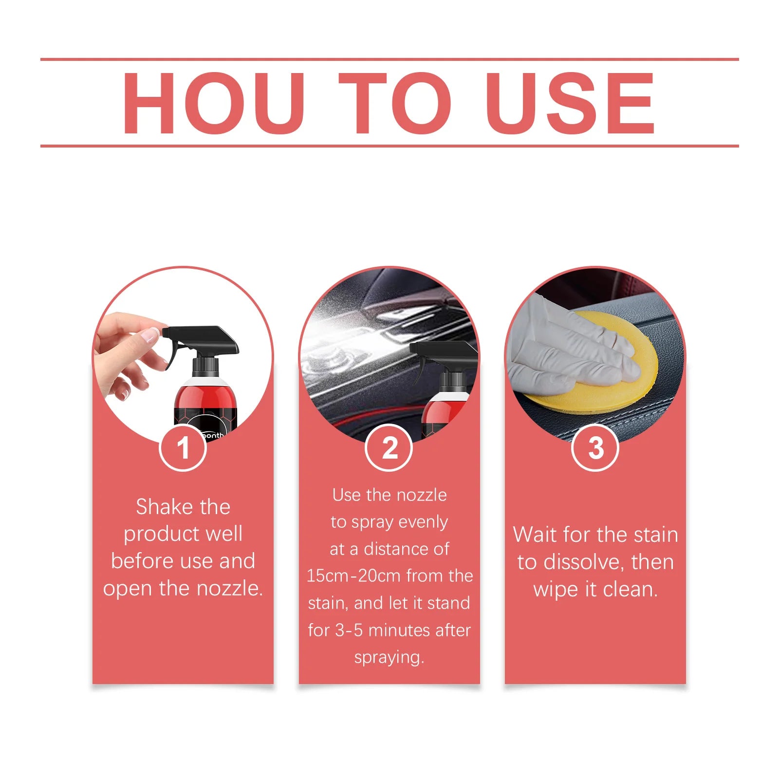 Multifunction Car Degreaser Cleaner Auto Interior Dashboard Leather Seat Stain Remover Cleaning Agent Car Detailing Maintenance CM World