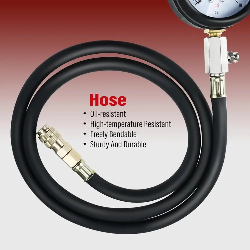 Engine Oil Pressure Test Kit Tester Car Garage Tool Low Oil Warning Devices 12 Piece Quick Fitting