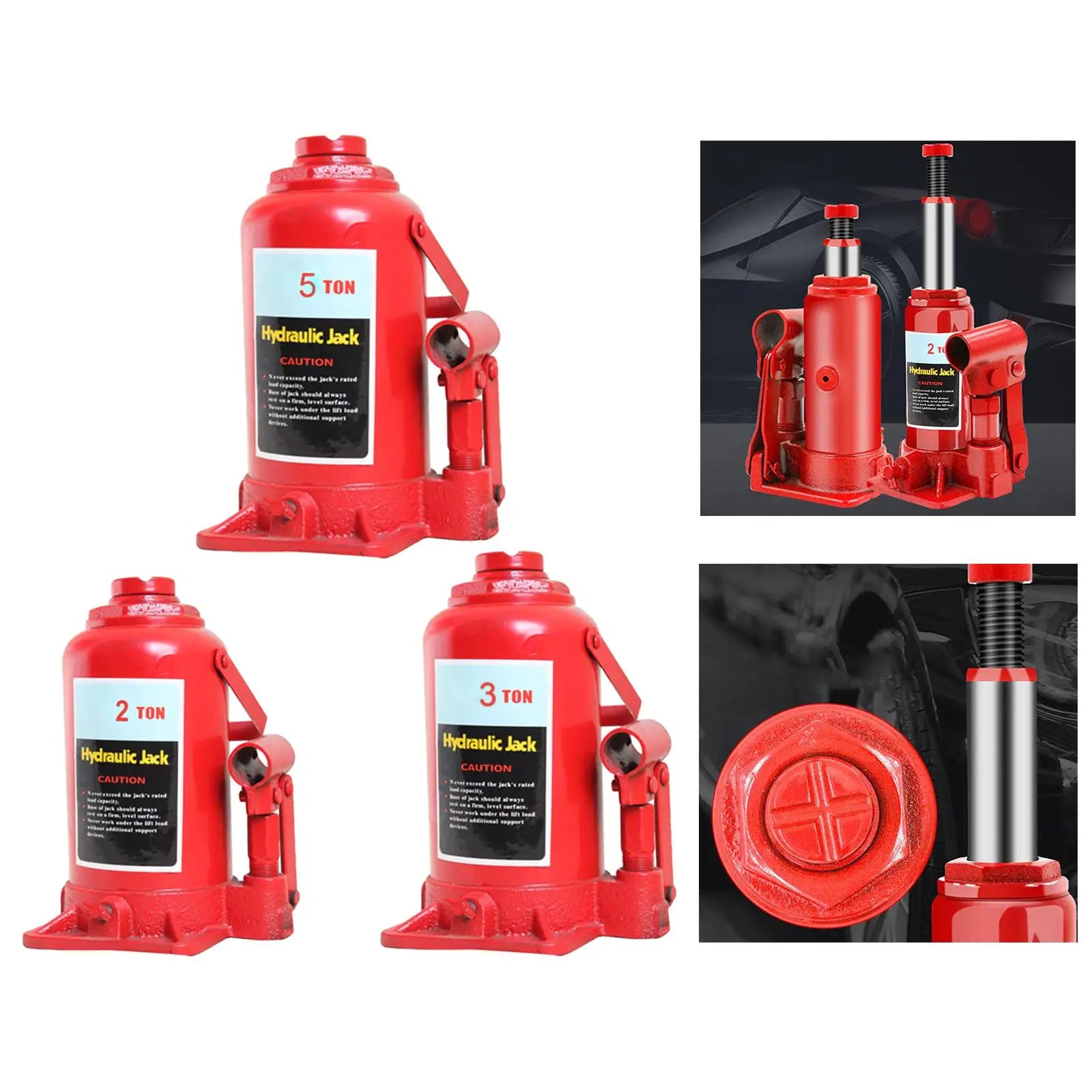 Heavy Duty Handcranked Hydraulic Jack Household Portable Lifting Bottle Jack Automotive Jack for Car Boat Truck Van CM World