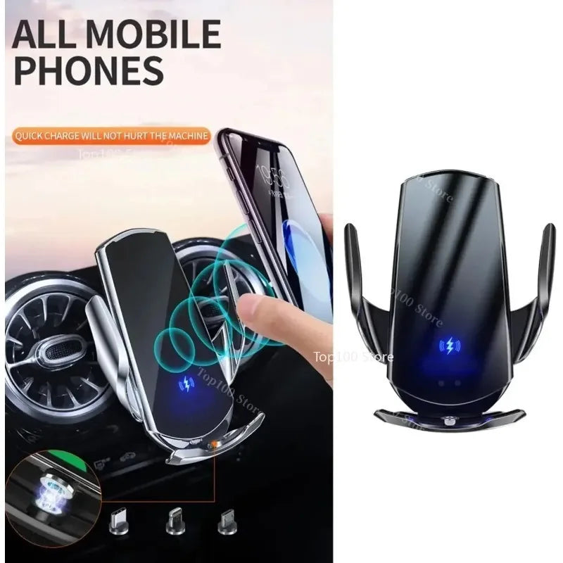 For Audi A3 8Y 2021-2024 Mobile Car Holder Fixed Bracket Base Special Car Cell Phone Mounts Wireless Charging Cars Accessories CM World