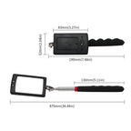 Inspection Mirror with Led Lighting 360° Telescopic Detection Lens Square Retractable Car Engine Chassis Mechanic Repairing Tool CM World