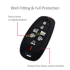For Hyundai Silicone Car Remote Key Fob Case Cover Shell Santa Fe Palisade Tucson Nexo Sonata 2023 7 Buttons CM World