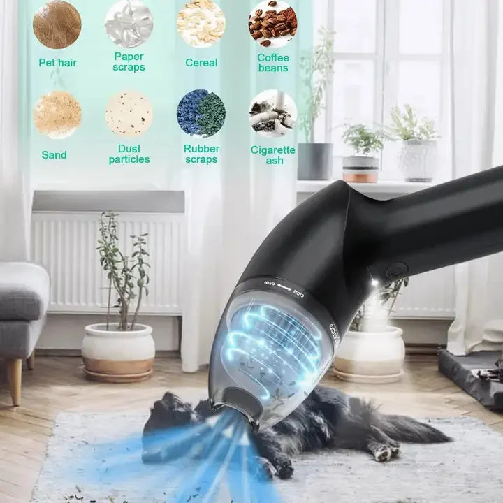 Portable Handheld Car Vacuum Cleaner, Wireless Rechargeable Mini Wet Dry Vacuum, High Power Lazy Cleaning Tool for Home Car