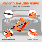 SucceBuy Scissor Jack 2.5 Ton Scissor Car Jack 3.7"-17.1" Lifting Range Scissor Lift Jack Portable Tire Jack for Car Truck SUV CM World