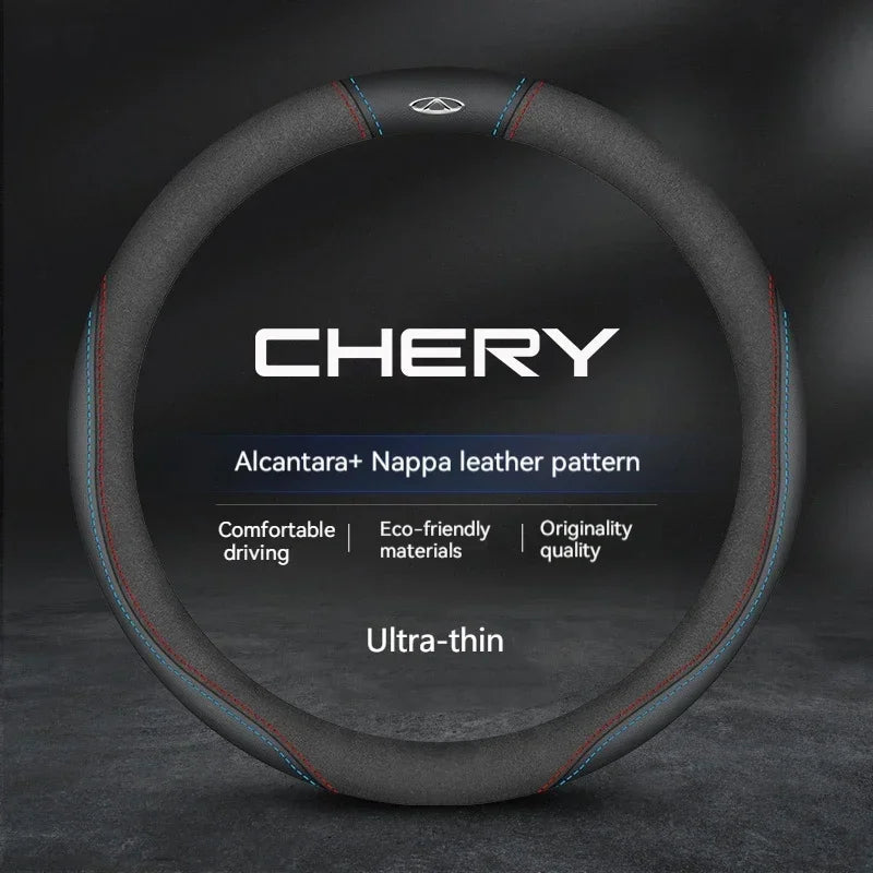 Suitable for Chery Series Arrizo Tiggo 7 4 3 5 Pro 8 Plus Car Suede Steering Wheel Cover Auto Accessories CM World
