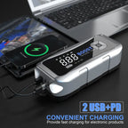20000mAh Car Jump Starter Air Pump 12V  Professional Auto Booster Gas&Diesel Battery Starter 4000A Portable Splitter Battery