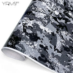 Camouflage Film Wrap Foil Car Livery Waterproof Car Wrapping Sticker Black Vinyl for Motorcycle Vinyls Grey Body Covering Decals Car Mobile World