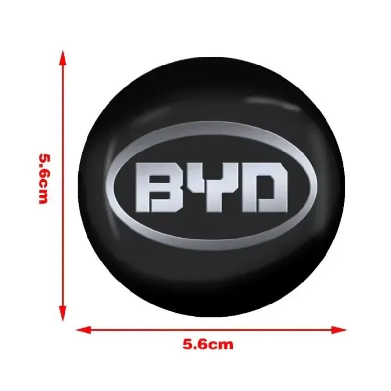 4PCS Car Wheel Center Hub Caps Cover Sticker Decals For BYD Atto Yuan Plus Song Plus Seal Seagull Dolphin Sealion Accessories