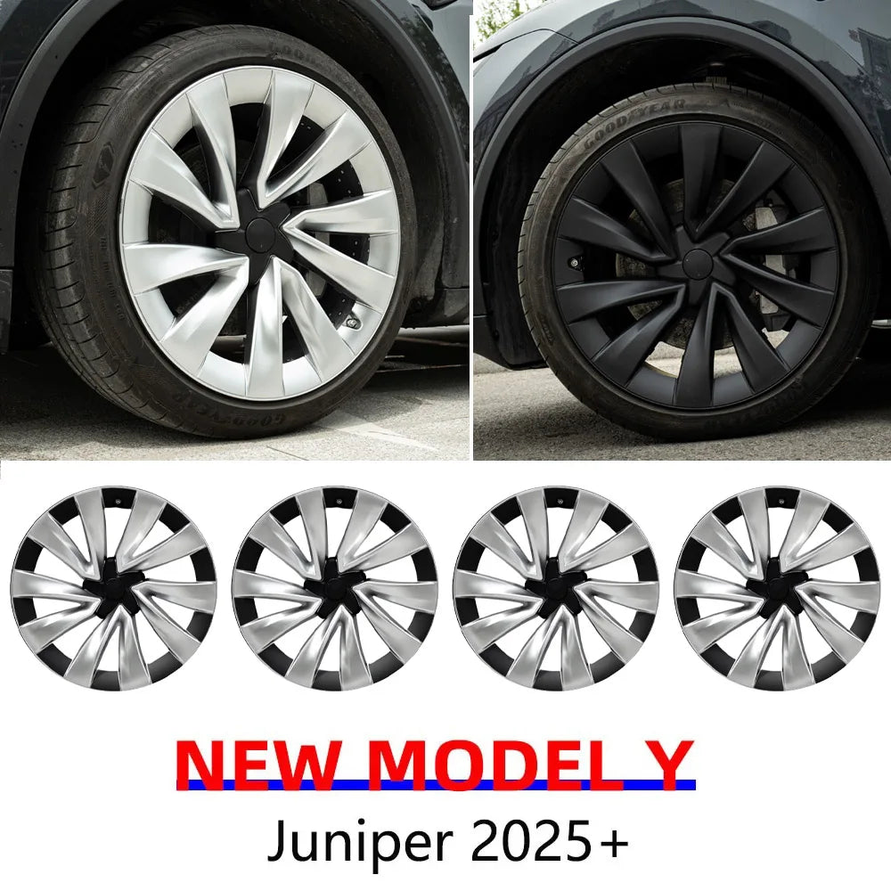 for Tesla New Model Y Juniper 2025 20inch Wheel Hubcap Front Rear Wheel Hup Caps Protect Cover Launch 2026 Exterior Accessories CM World